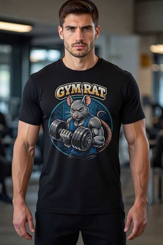 GYM RAT Graphic Tee – Dedicated Lifter Statement Shirt