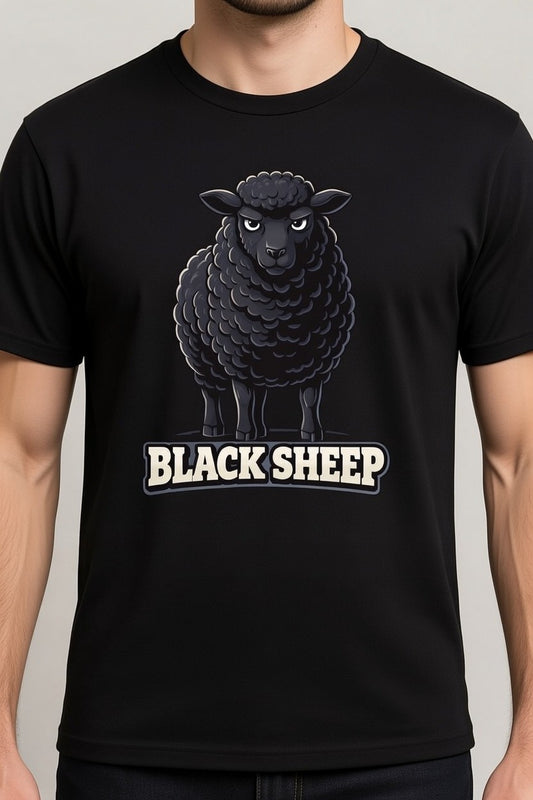 BLACK SHEEP Graphic Tee – Unique Rebel Statement Shirt